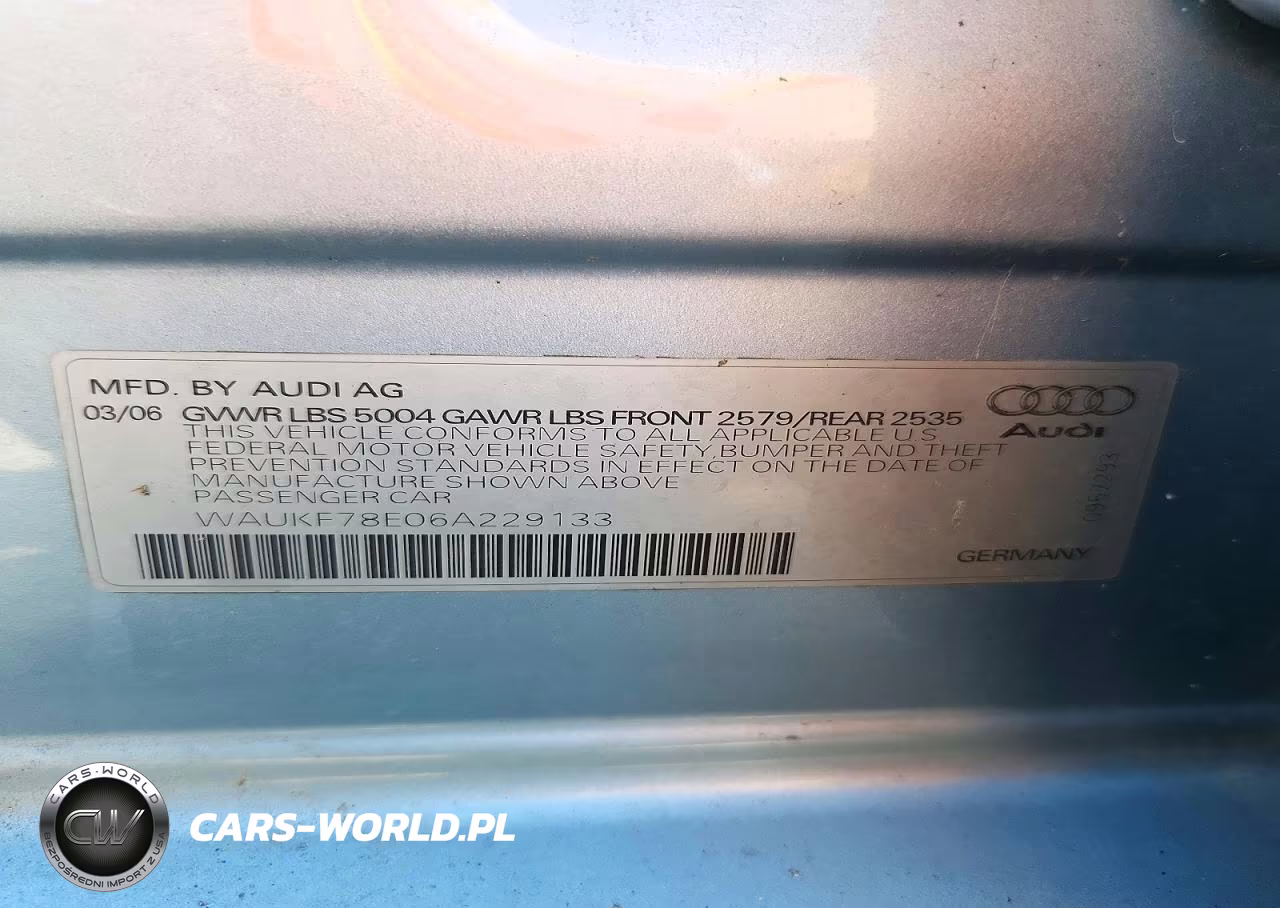 2006 Audi A4 2.0T Avant Quattro VIN:WAUKF78E06A229133 - 12