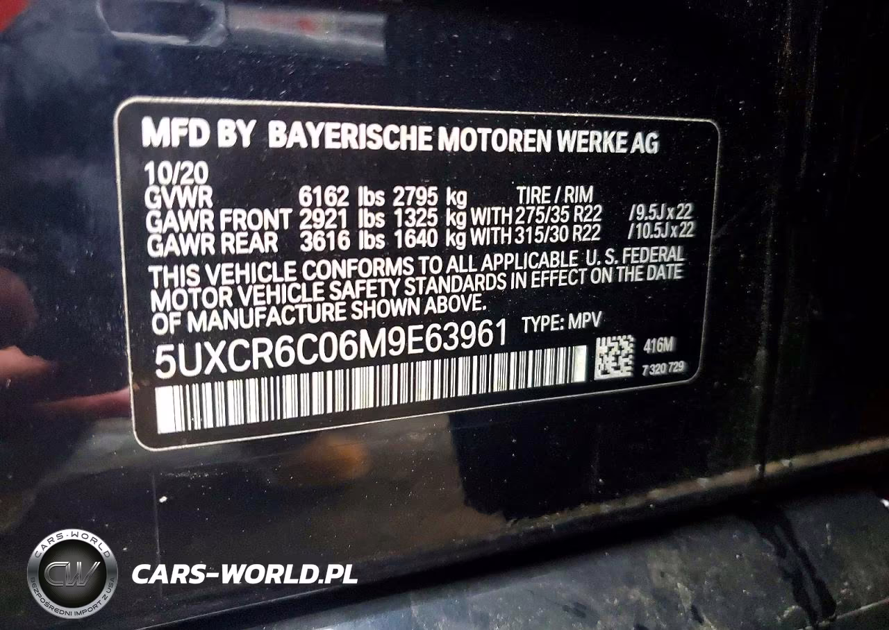 2021 BMW X5 xDrive40I VIN:5UXCR6C06M9E63961 - 13