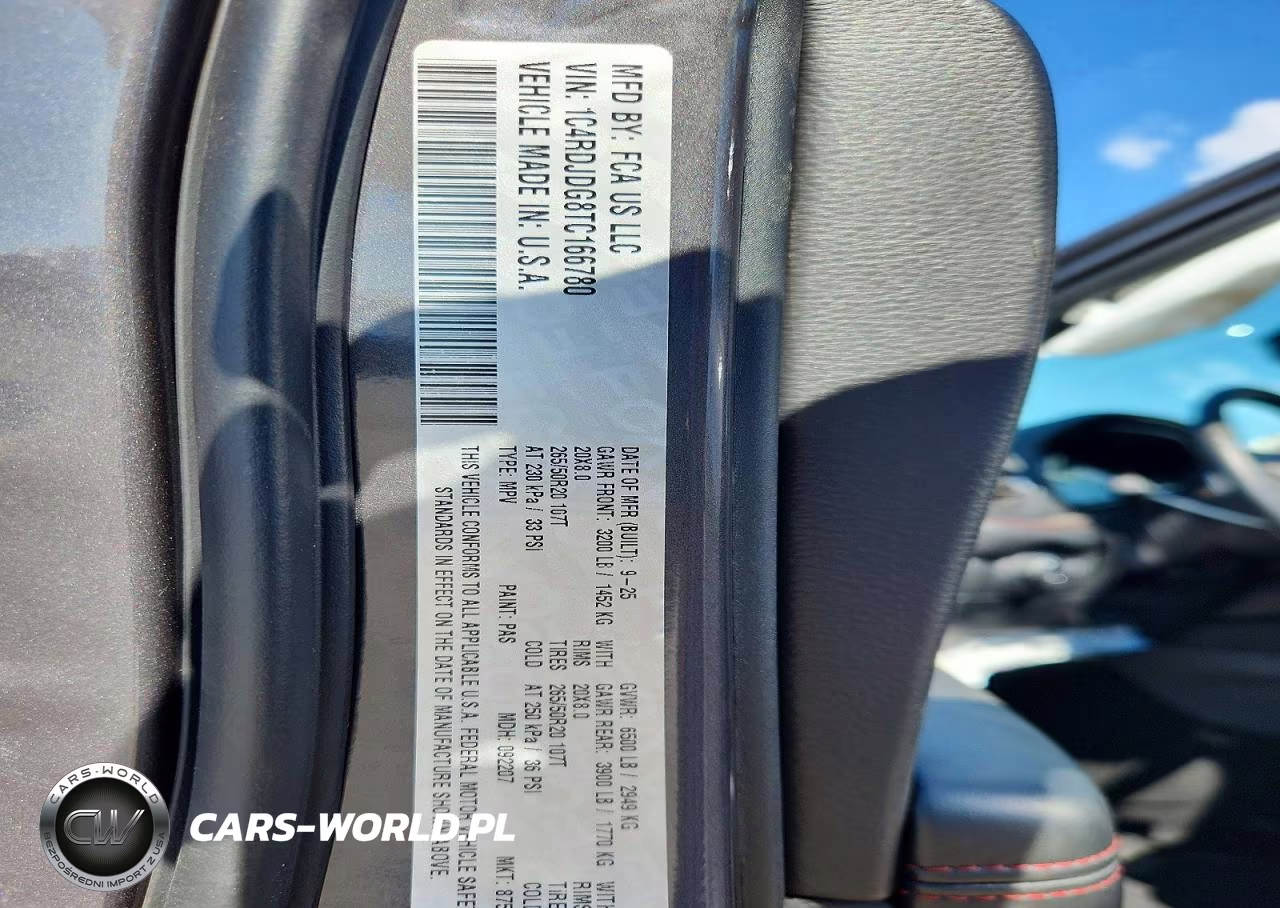 2026 Dodge Durango Gt VIN:1C4RDJDG8TC166780 - 14