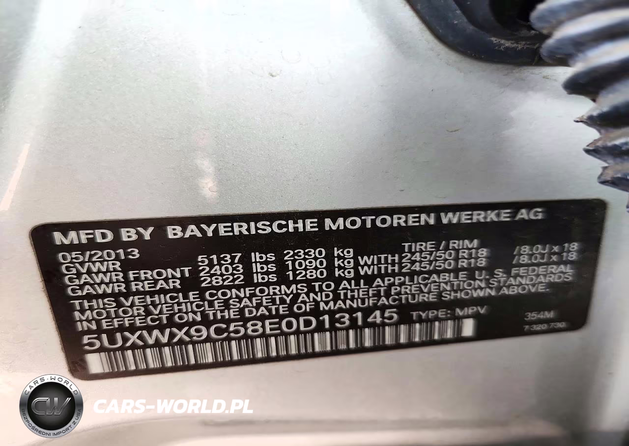 2014 BMW X3 xDrive28I VIN:5UXWX9C58E0D13145 - 12