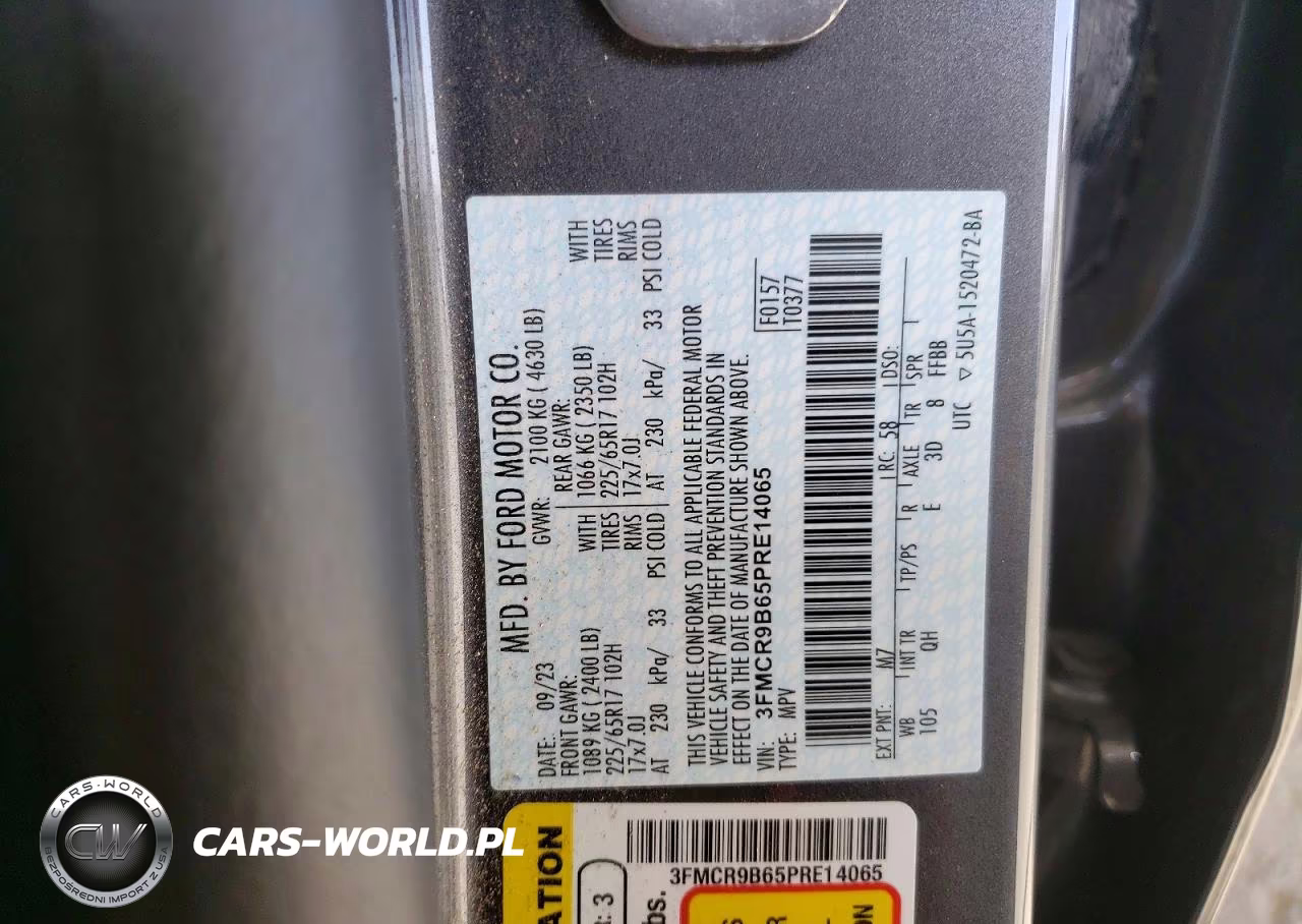 2023 Ford Bronco Sport Big Bend VIN:3FMCR9B65PRE14065 - 12