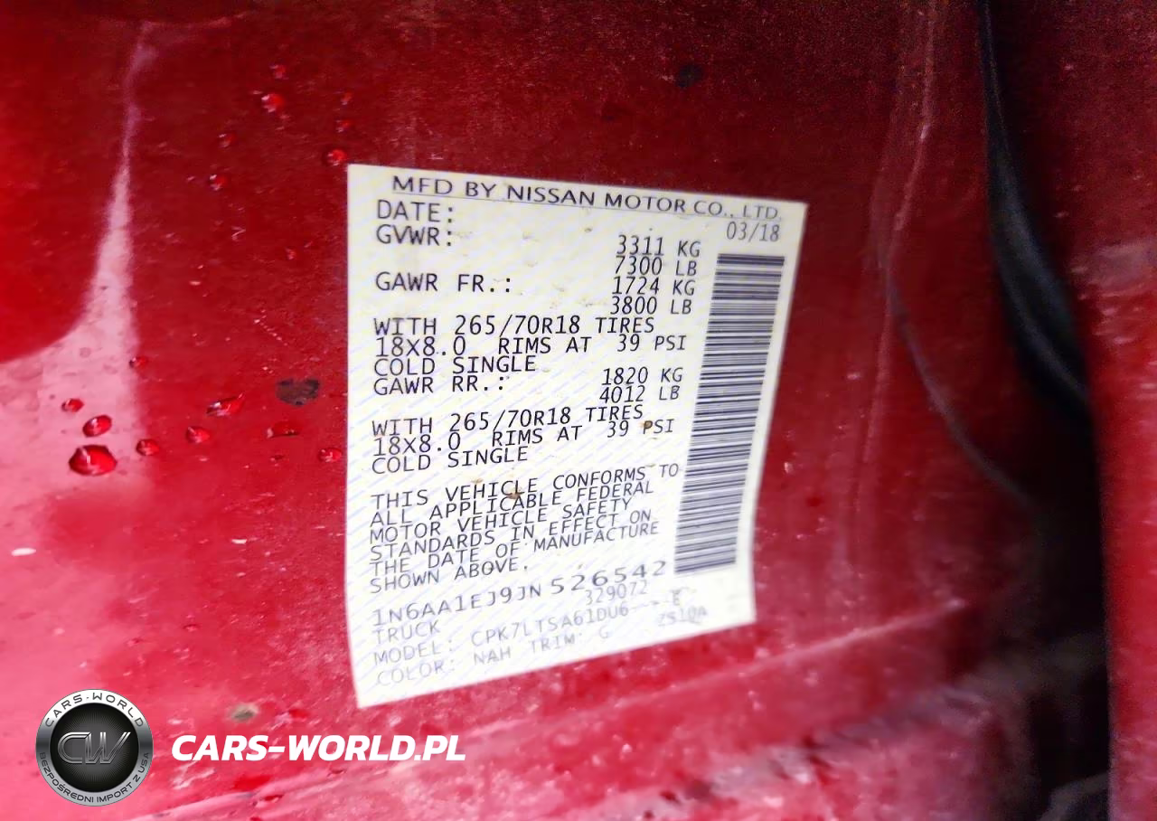 2018 Nissan Titan S VIN:1N6AA1EJ9JN526542 - 12