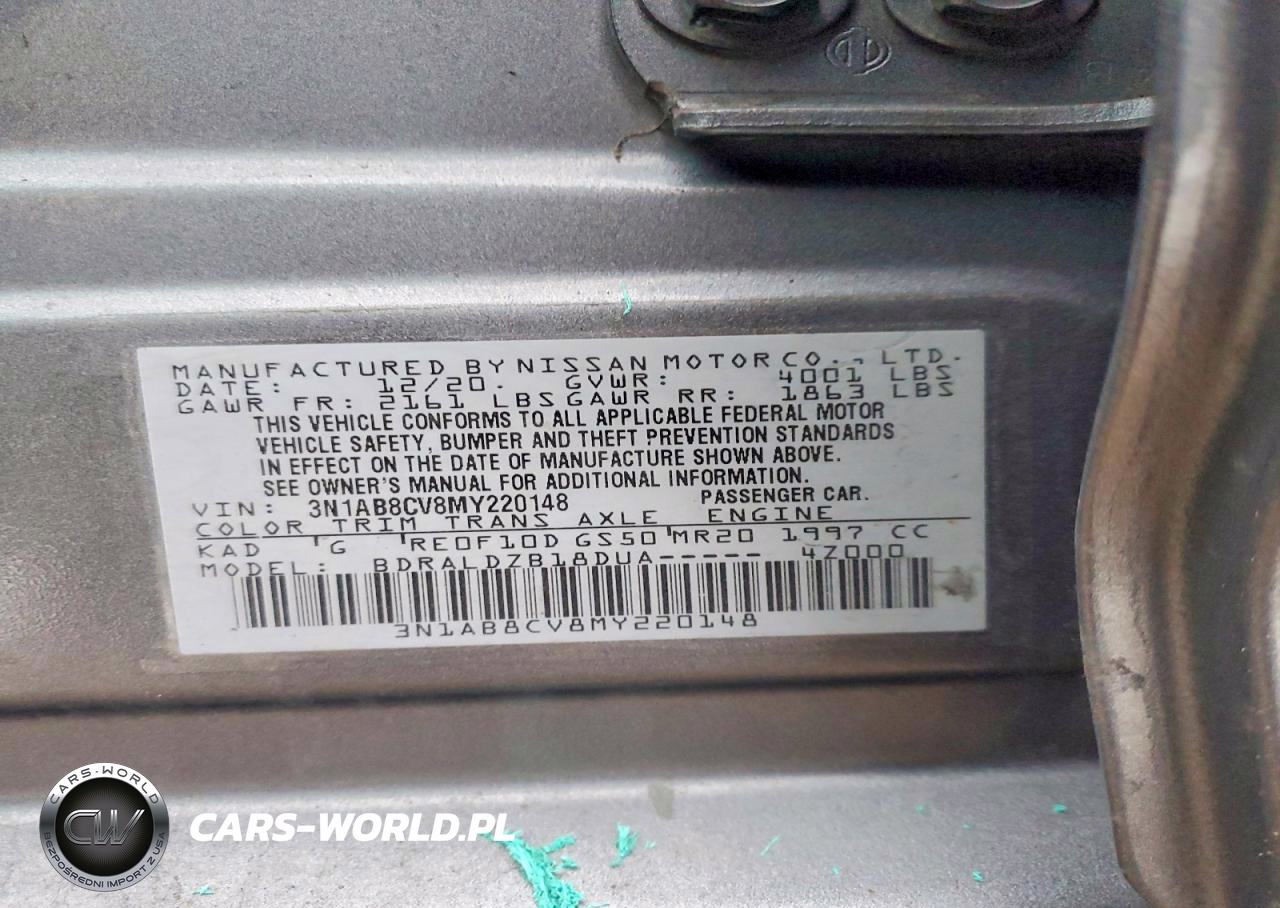 2021 Nissan Sentra Sv VIN:3N1AB8CV8MY220148 - 12