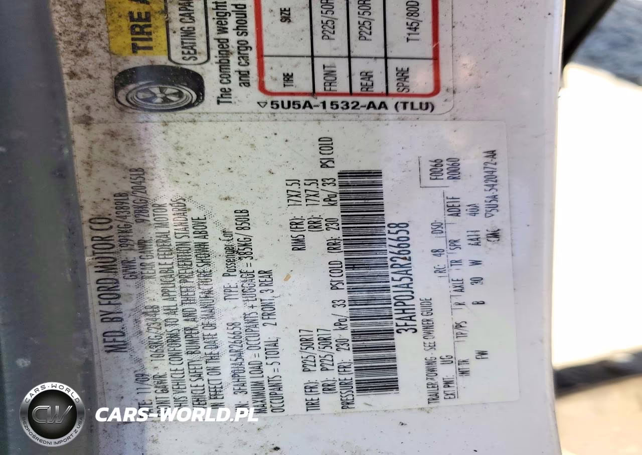 2010 Ford Fusion Sel VIN:3FAHP0JA5AR266658 - 12
