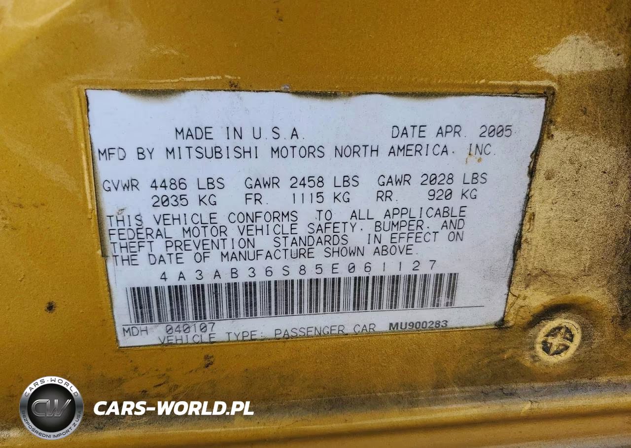 2005 Mitsubishi Galant Ls Medium VIN:4A3AB36S85E061127 - 12