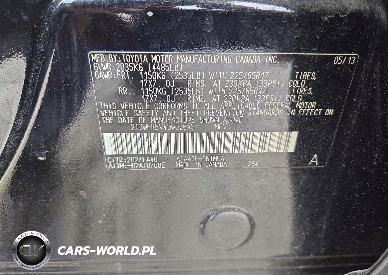 2013 Toyota Rav4 Xle VIN:2T3WFREV4DW026457 - 13