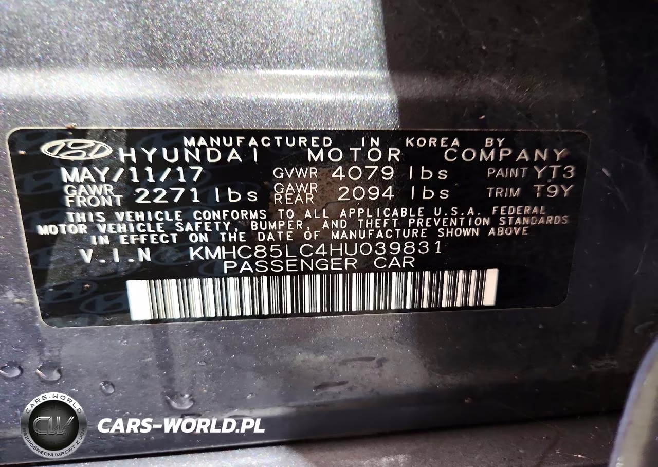 2017 Hyundai Ioniq Limited VIN:KMHC85LC4HU039831 - 12