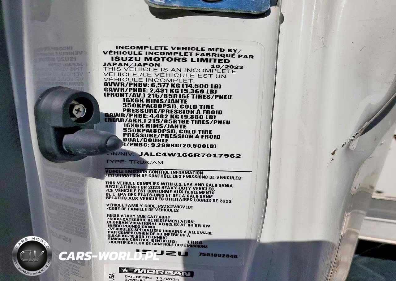 2024 Isuzu Npr Hd VIN:JALC4W166R7017962 - 13