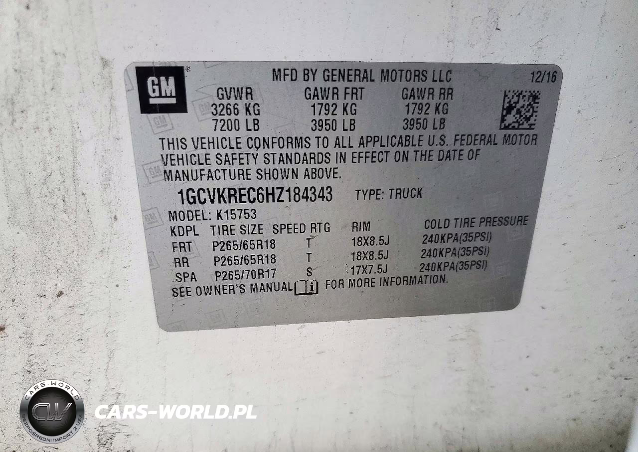 2017 Chevrolet Silverado K1500 Lt VIN:1GCVKREC6HZ184343 - 12