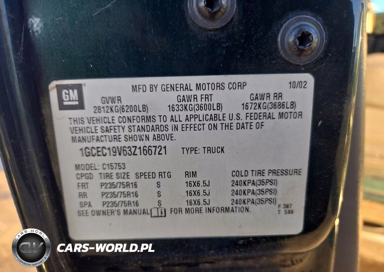 2003 Chevrolet Silverado C1500 VIN:1GCEC19V63Z166721 - 12