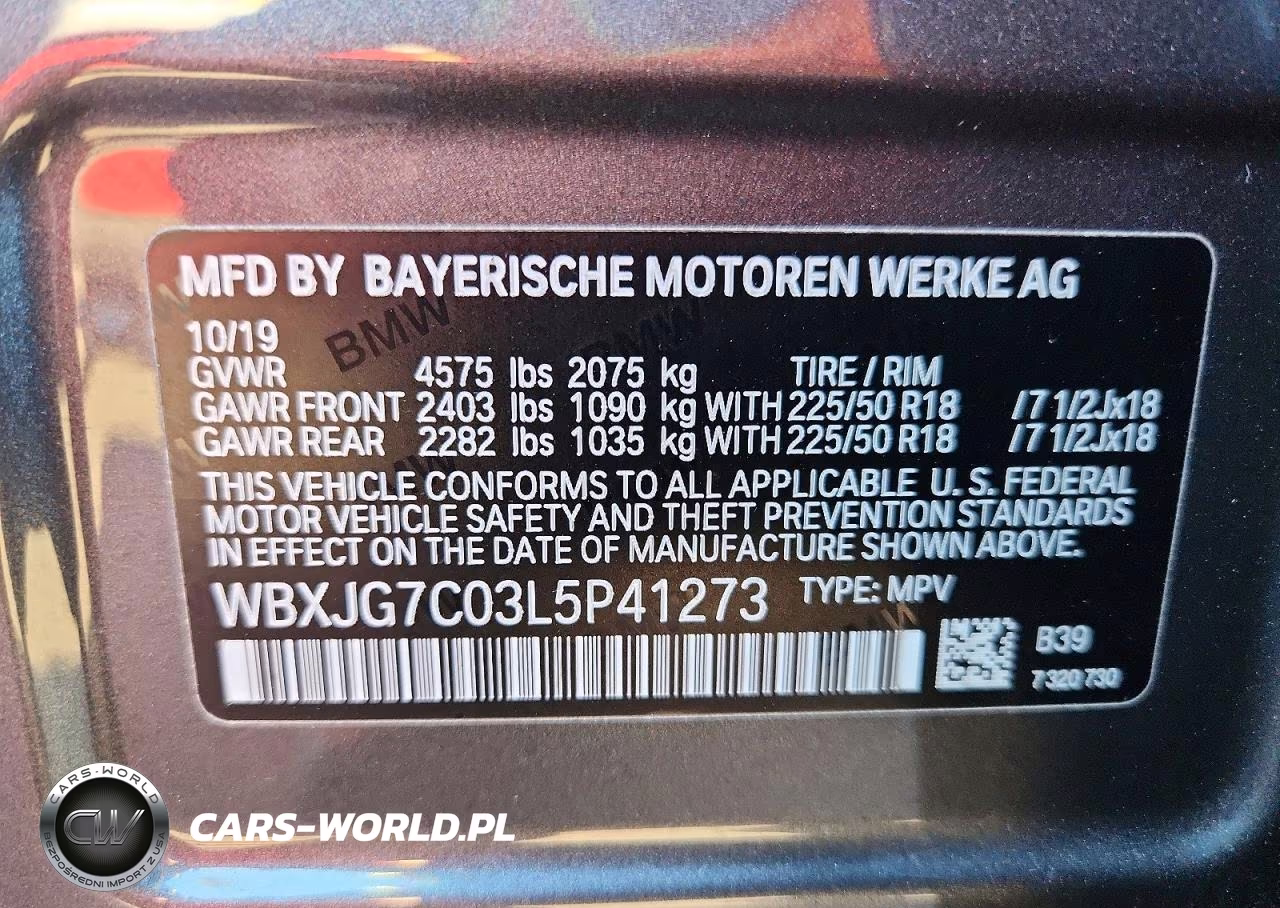 2020 BMW X1 Sdrive28I VIN:WBXJG7C03L5P41273 - 13