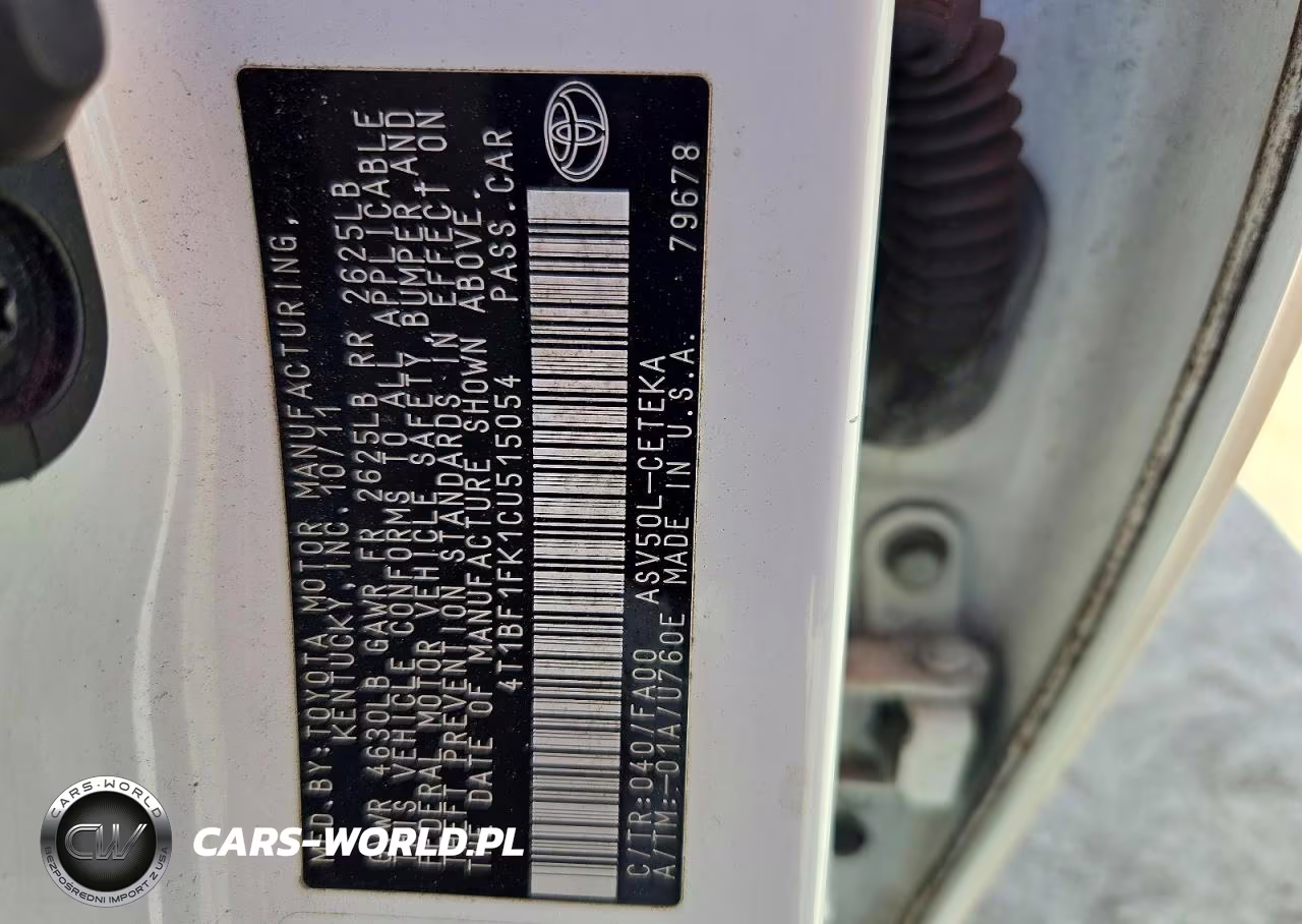 2012 Toyota Camry L VIN:4T1BF1FK1CU515054 - 13
