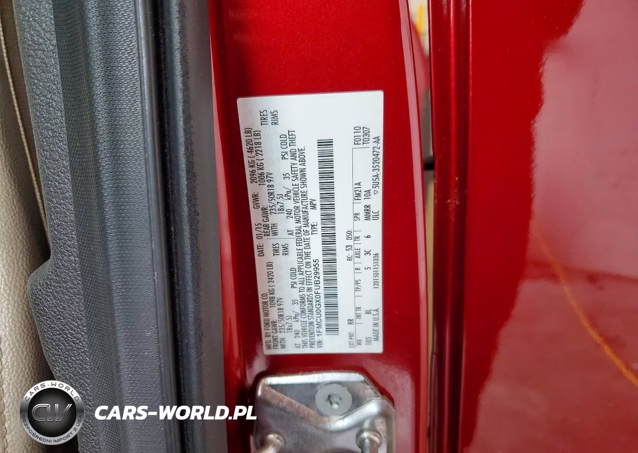 2015 Ford Escape Se VIN:1FMCU0GX0FUB29955 - 12