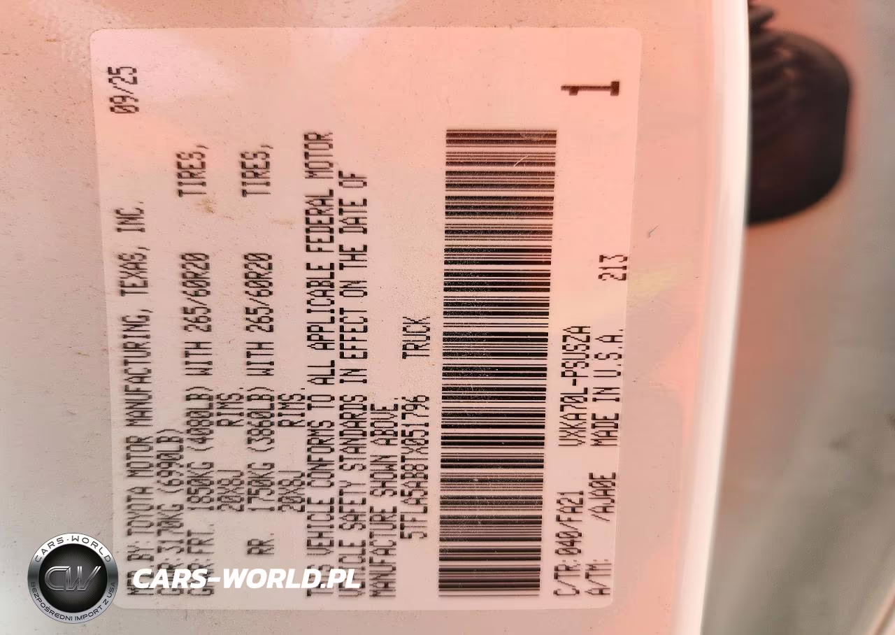 2026 Toyota Tundra Sr5 VIN:5TFLA5AB8TX051796 - 12