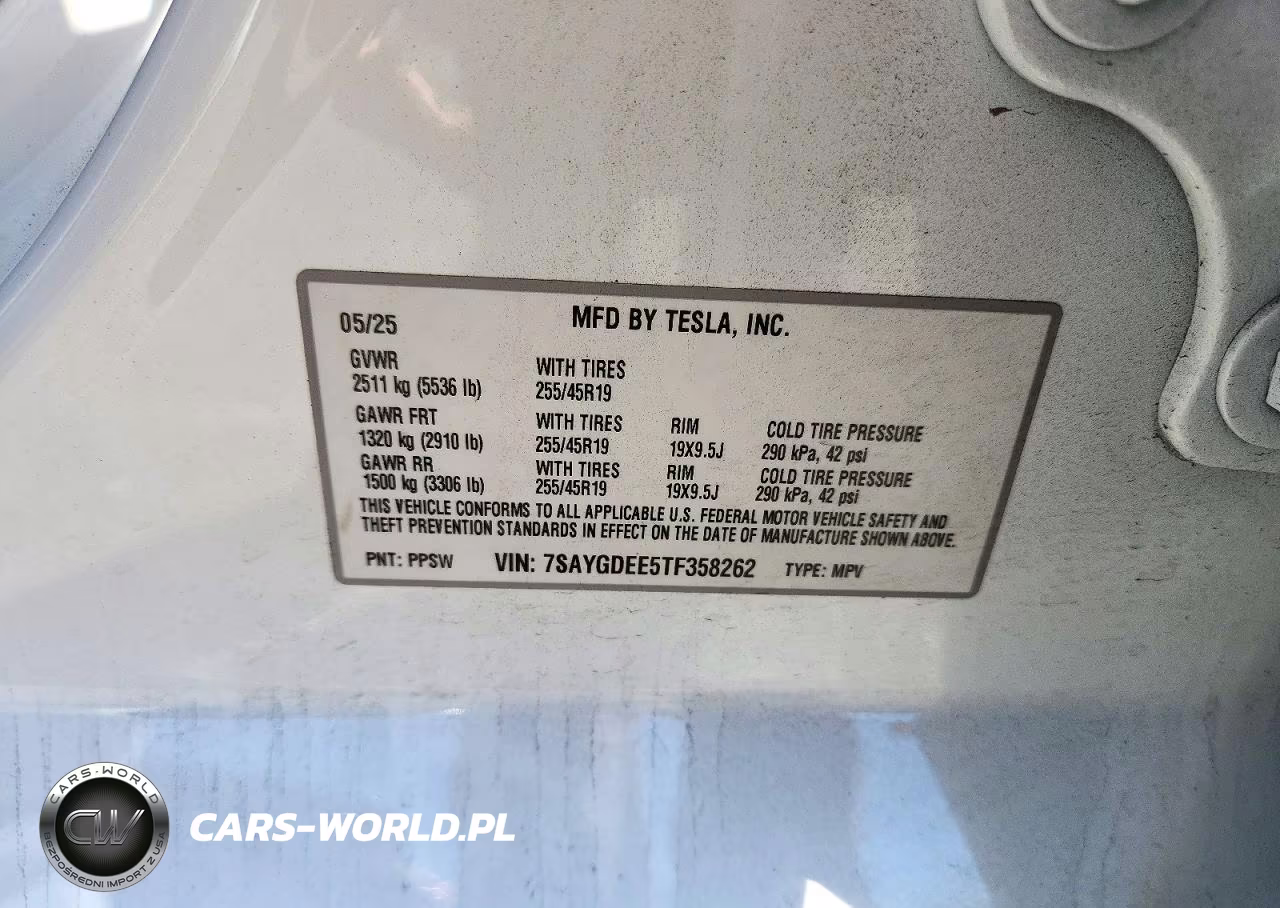 2026 Tesla Model Y VIN:7SAYGDEE5TF358262 - 13