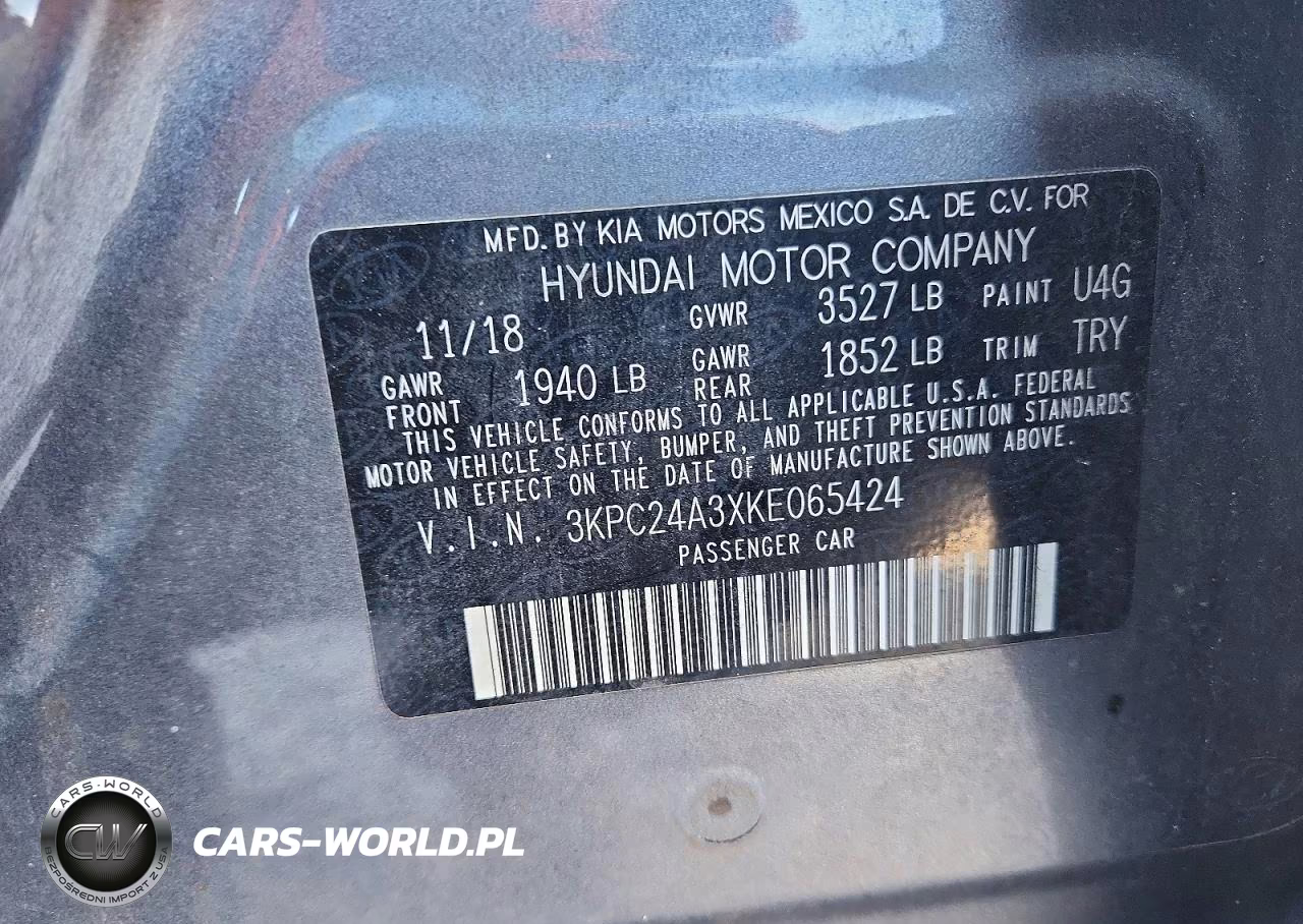 2019 Hyundai Accent Se VIN:3KPC24A3XKE065424 - 13
