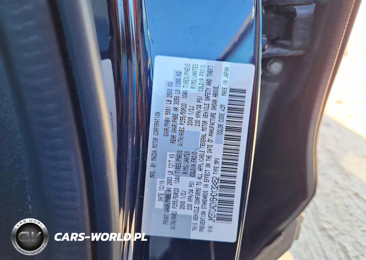2017 Mazda Cx-9 Grand Touring VIN:JM3TCADY6H0132452 - 13