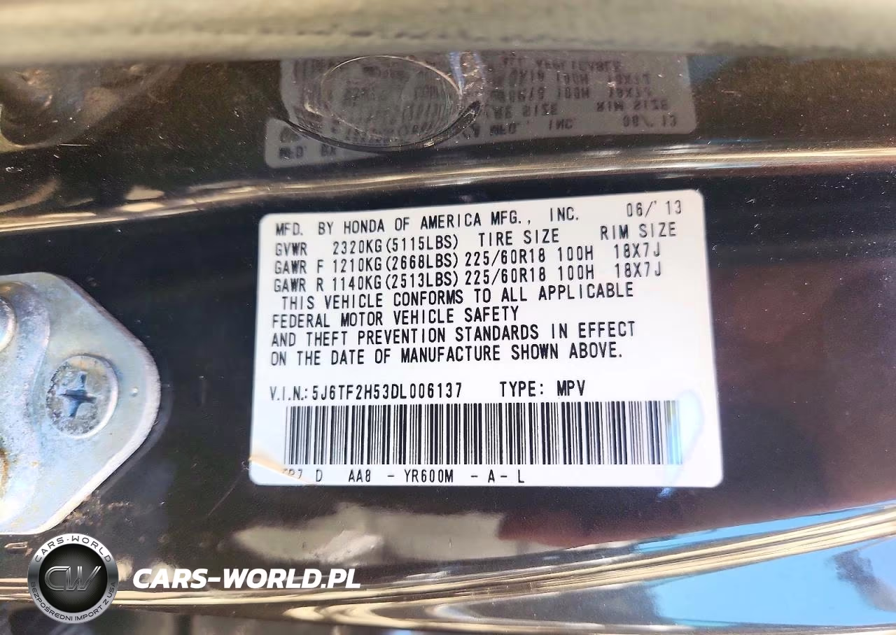 2013 Honda Crosstour Exl VIN:5J6TF2H53DL006137 - 12