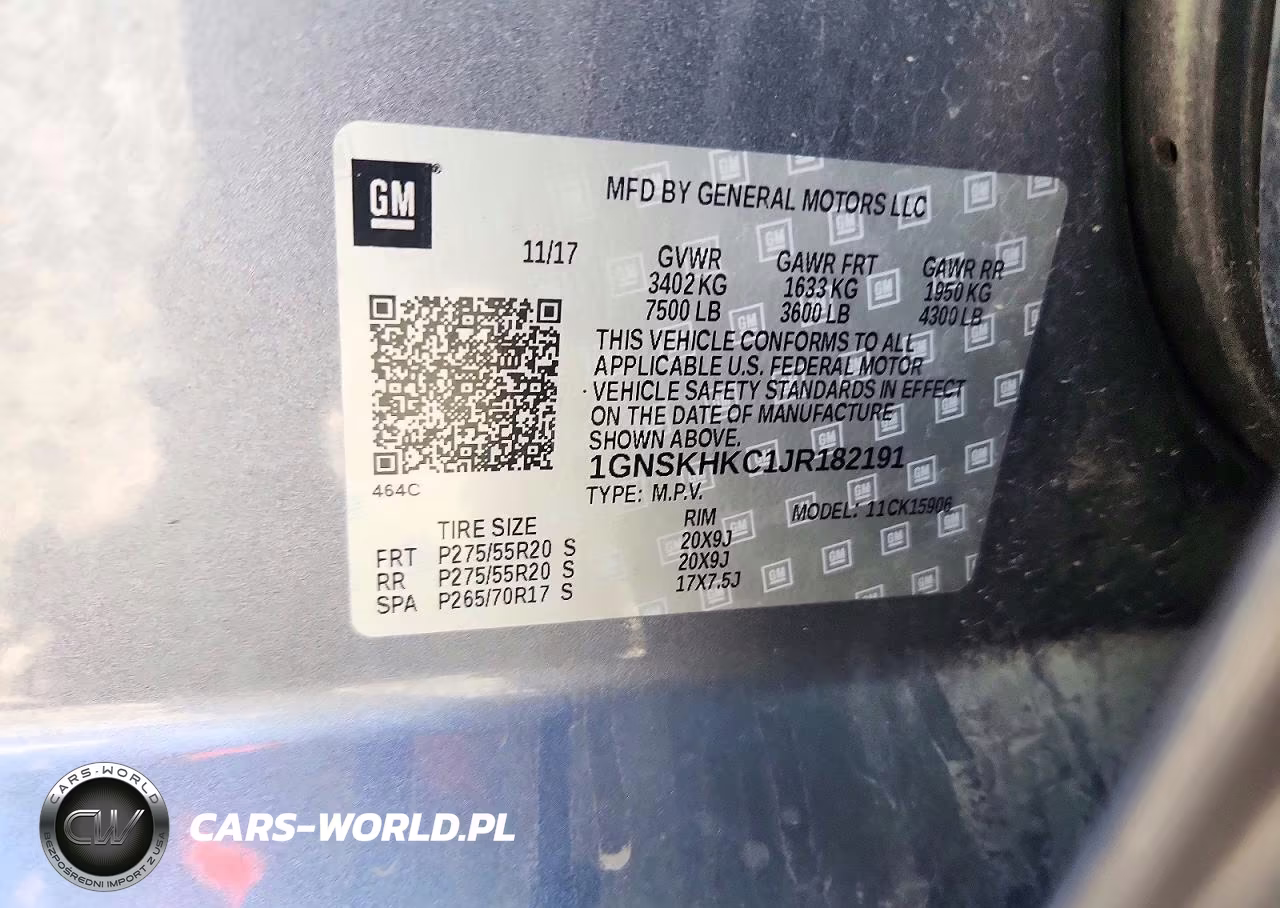 2018 Chevrolet Suburban K1500 Lt VIN:1GNSKHKC1JR182191 - 13