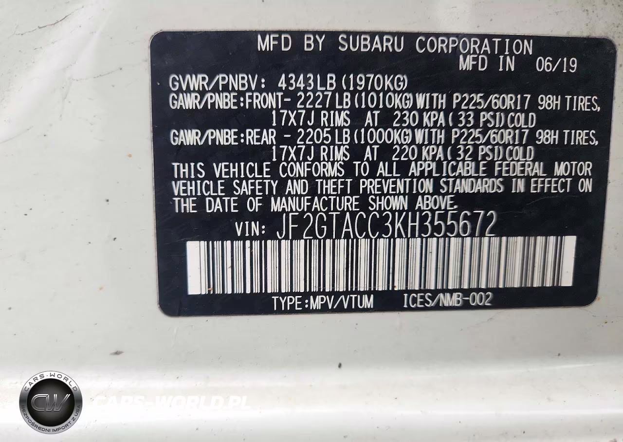 2019 Subaru Crosstrek Premium VIN:JF2GTACC3KH355672 - 12