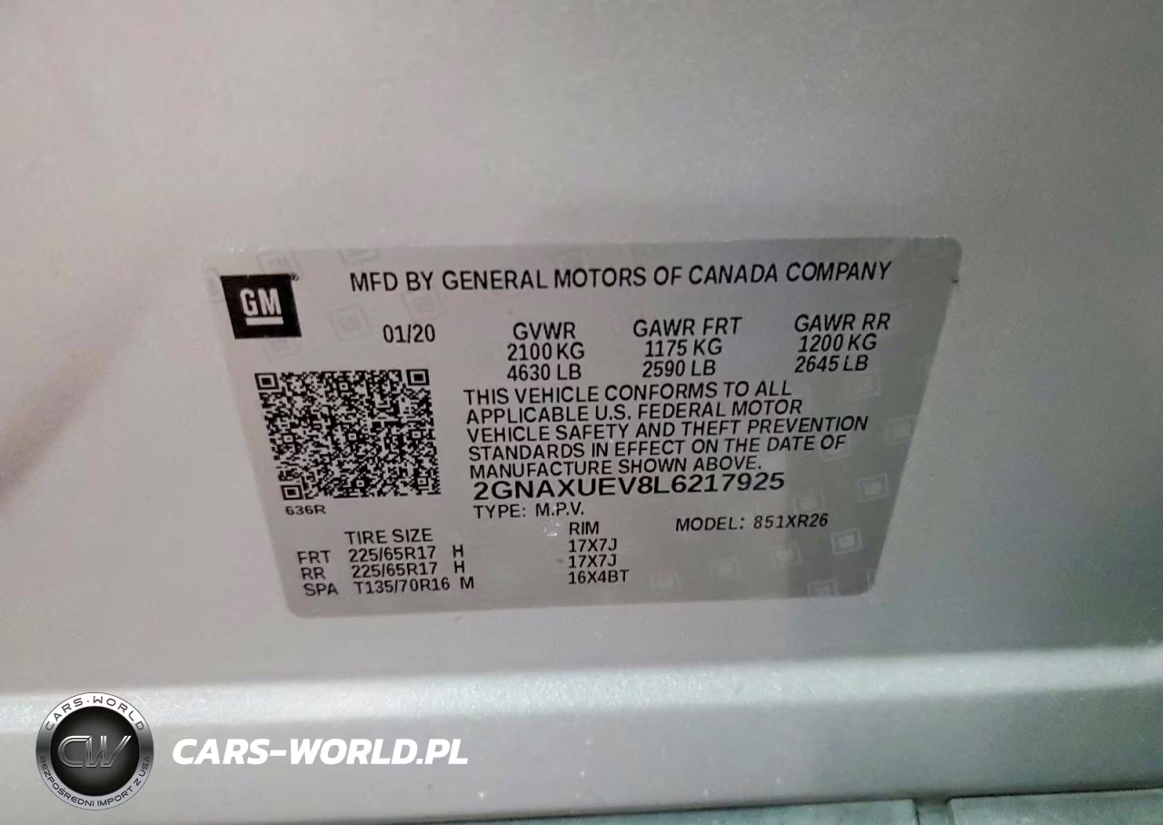 2020 Chevrolet Equinox VIN:2GNAXUEV8L6217925 - 13