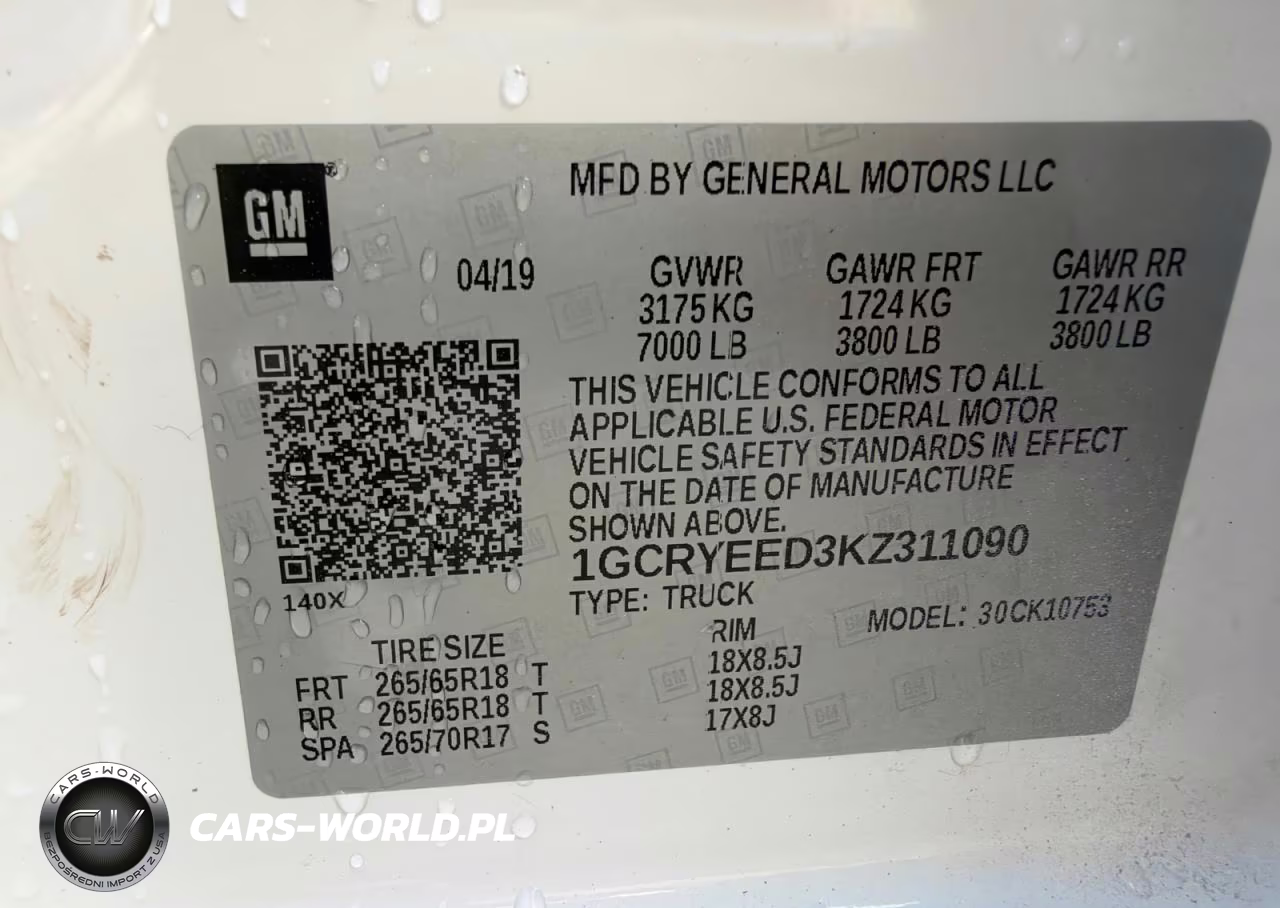 2019 Chevrolet Silverado K1500 Rst VIN:1GCRYEED3KZ311090 - 10