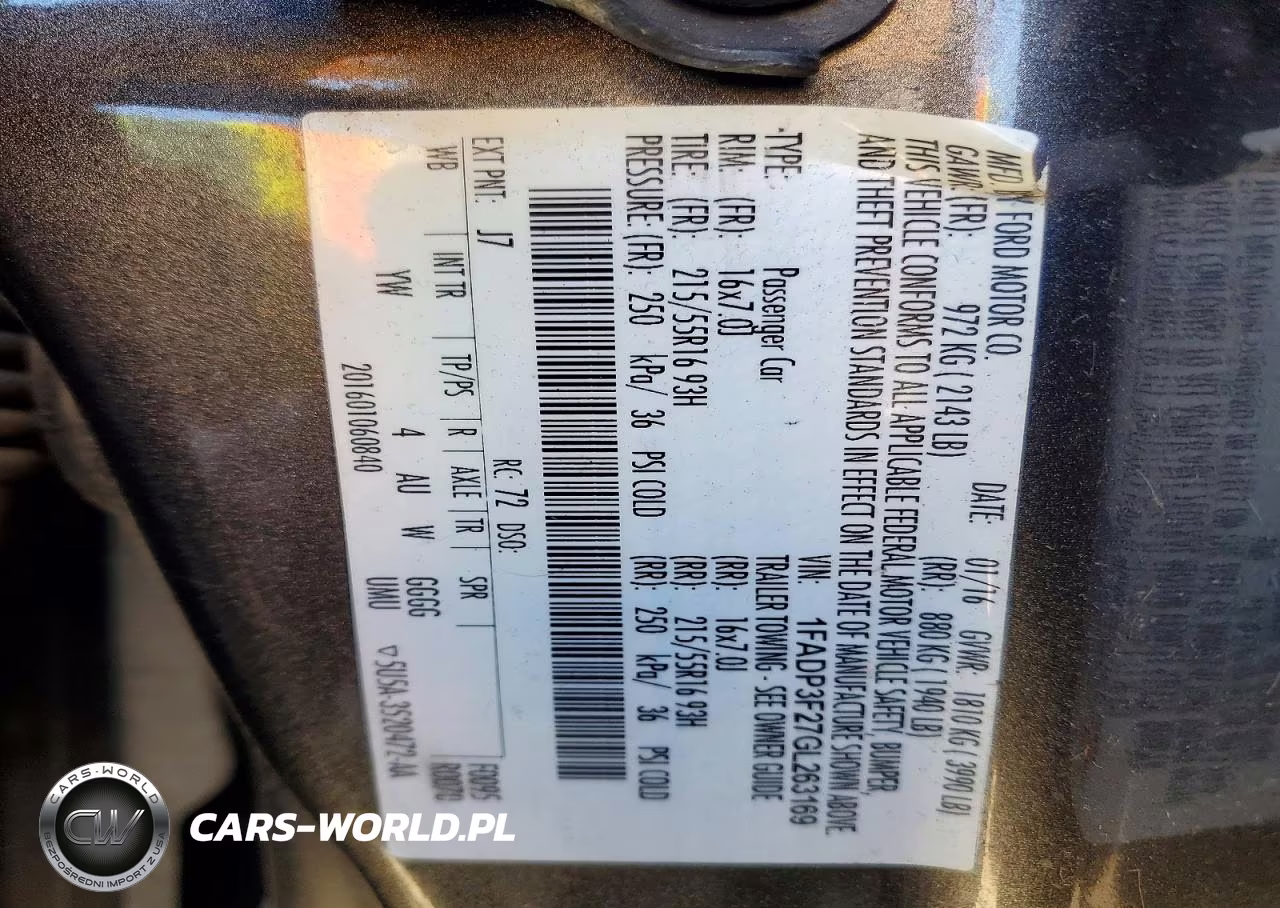 2016 Ford Focus Se VIN:1FADP3F27GL263169 - 12