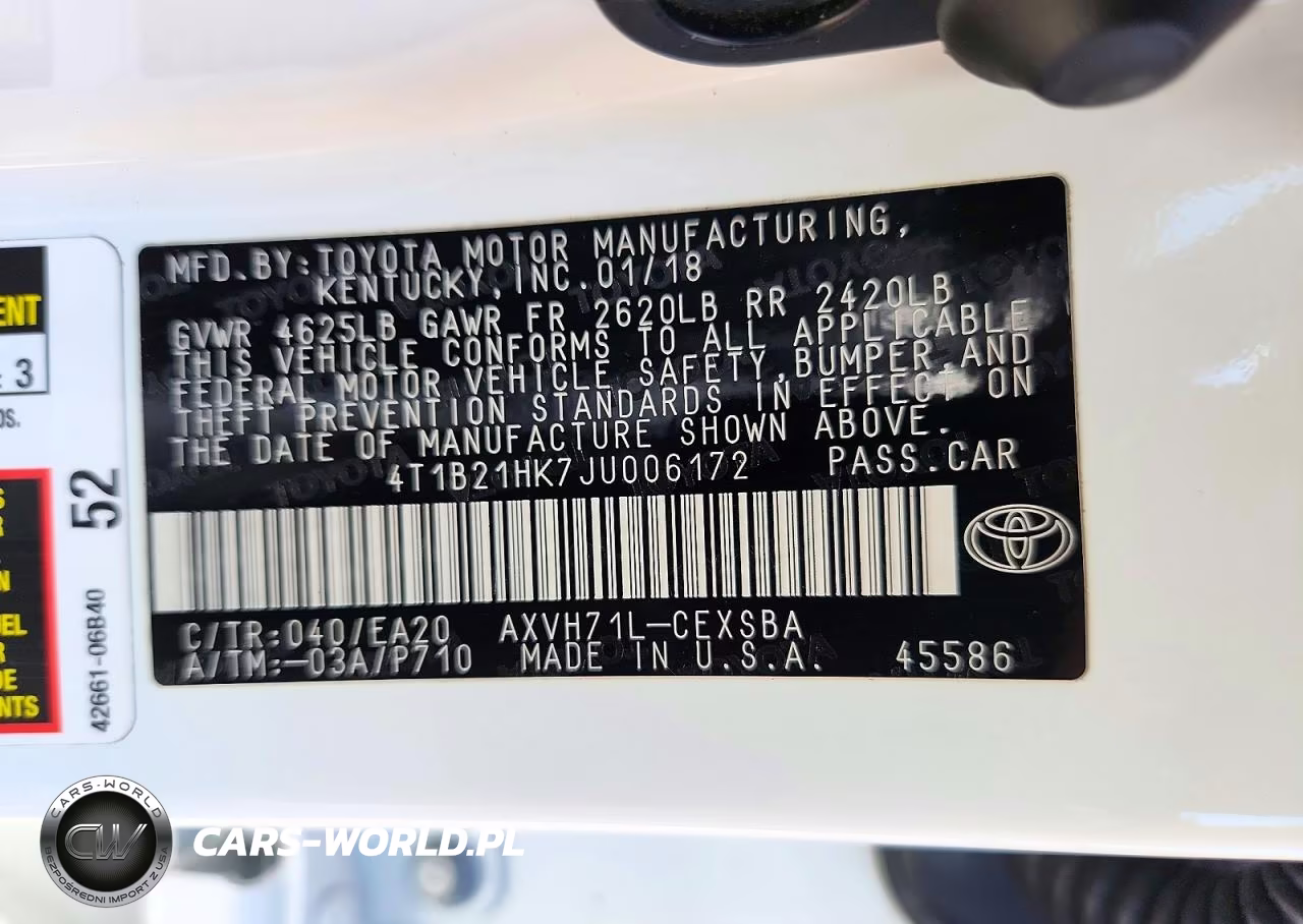 2018 Toyota Camry Hybrid Se VIN:4T1B21HK7JU006172 - 12