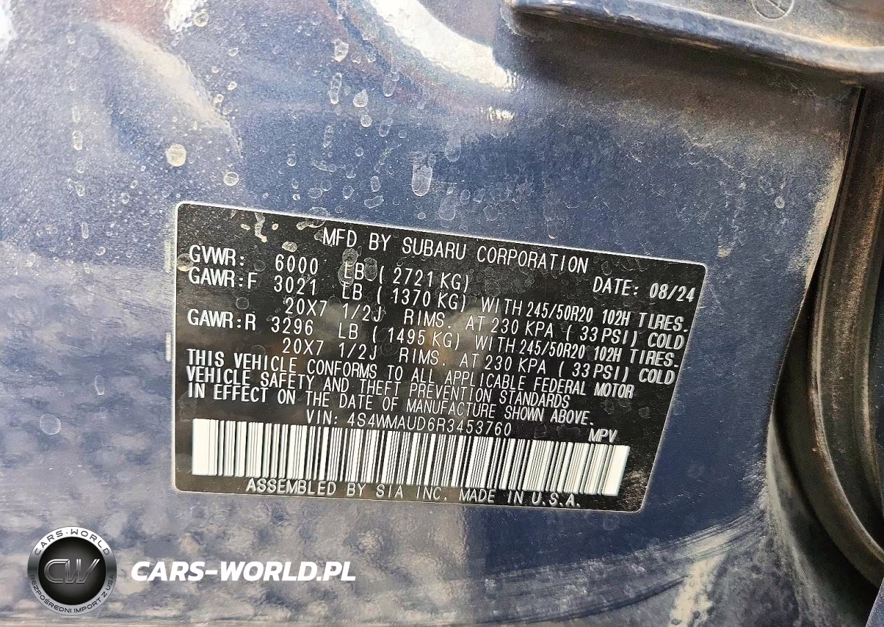 2024 Subaru Ascent Limited VIN:4S4WMAUD6R3453760 - 13