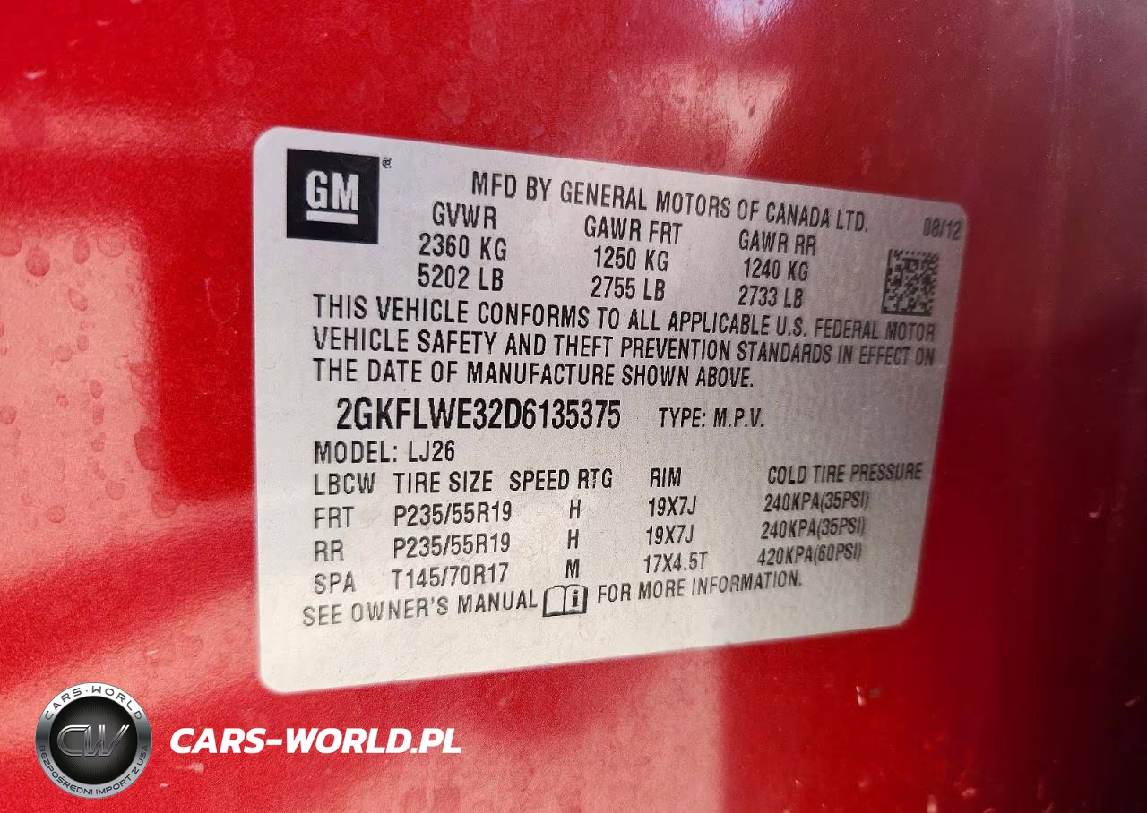 2013 GMC Terrain Slt VIN:2GKFLWE32D6135375 - 13