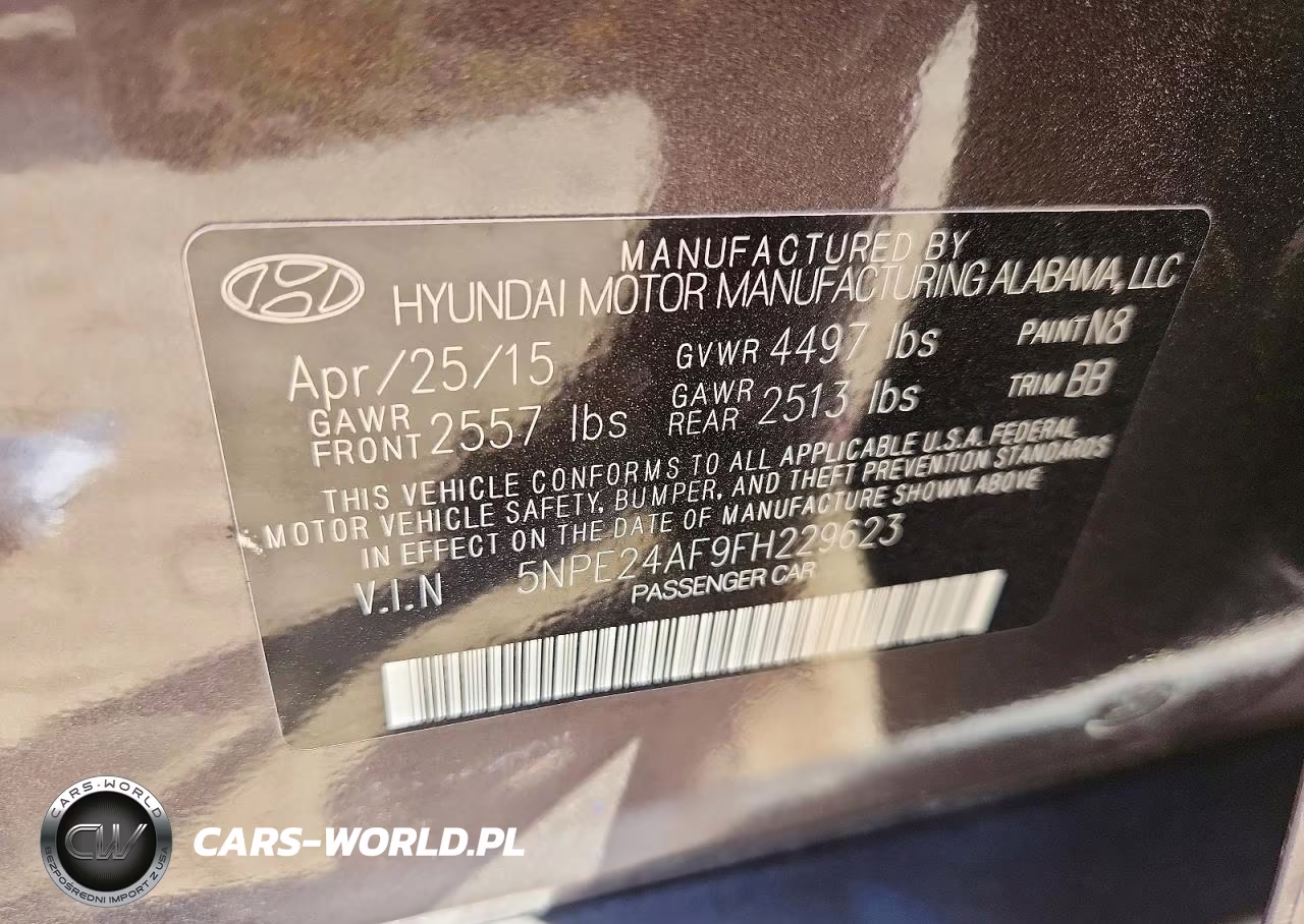 2015 Hyundai Sonata Se VIN:5NPE24AF9FH229623 - 12