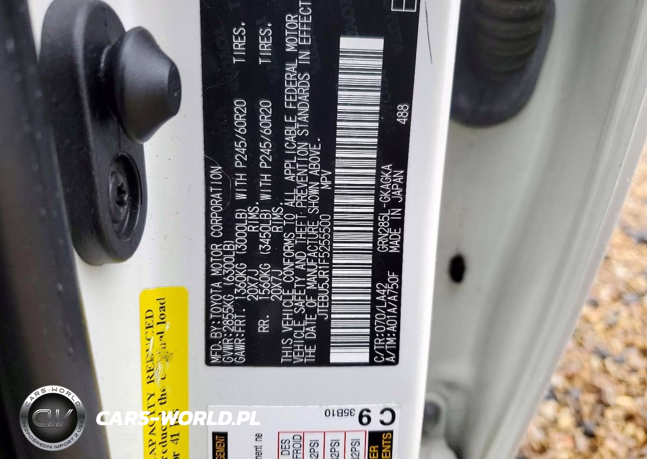 2015 Toyota 4Runner Limited VIN:JTEBU5JR1F5255500 - 13