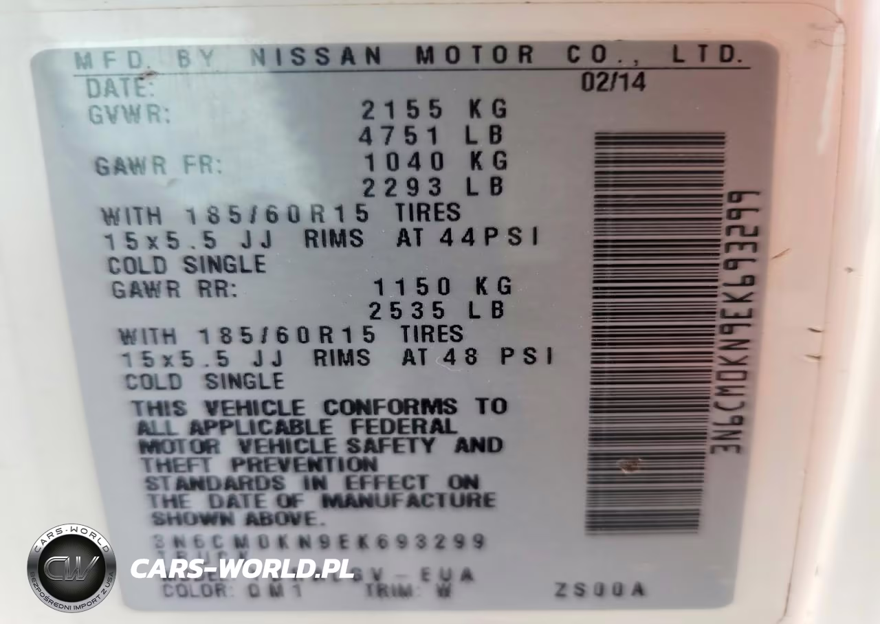 2014 Nissan Nv200 Sv VIN:3N6CM0KN9EK693299 - 14