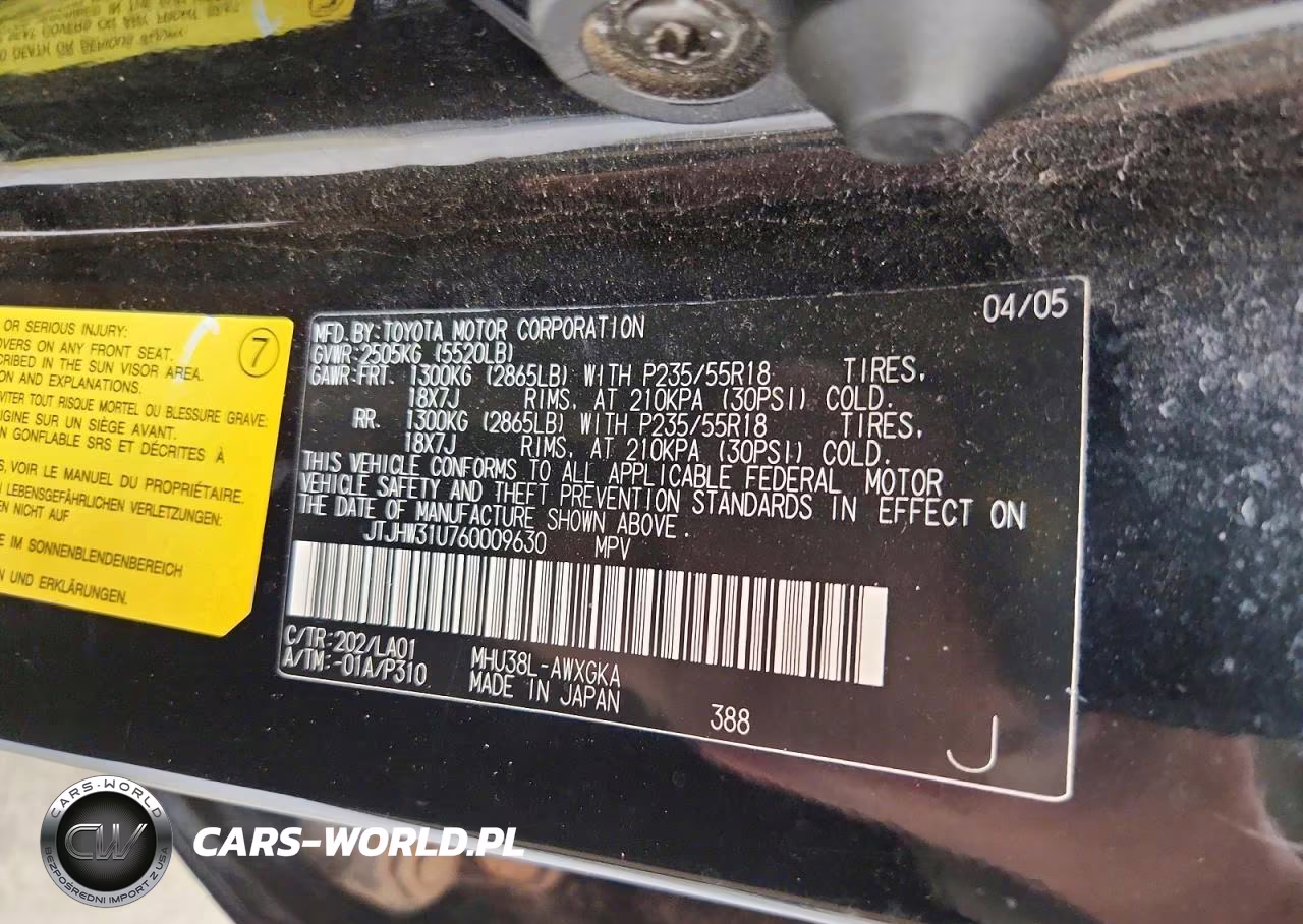2006 Lexus Rx 400 VIN:JTJHW31U760009630 - 13