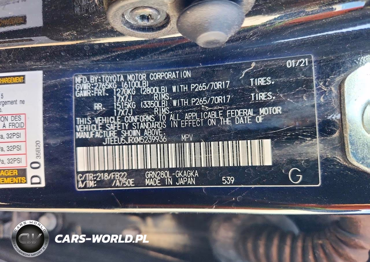 2021 Toyota 4Runner Sr5 VIN:JTEEU5JRXM5239936 - 13