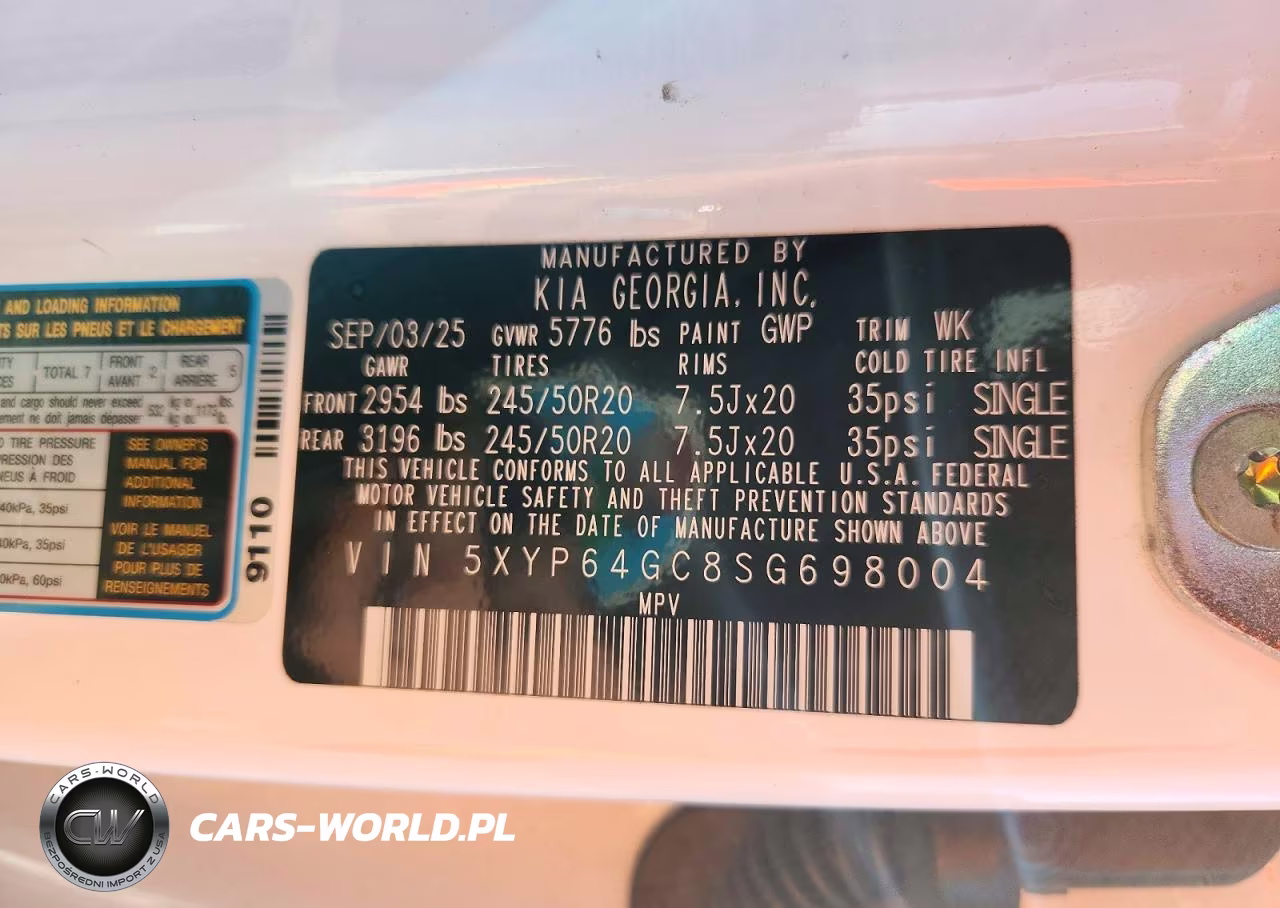 2025 Kia Telluride S VIN:5XYP64GC8SG698004 - 14