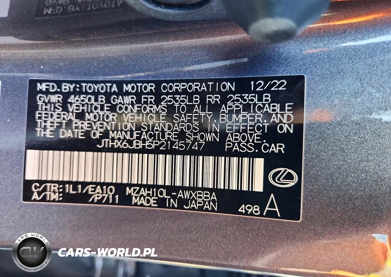 2023 Lexus Ux 250H VIN:JTHX6JBH5P2145747 - 13
