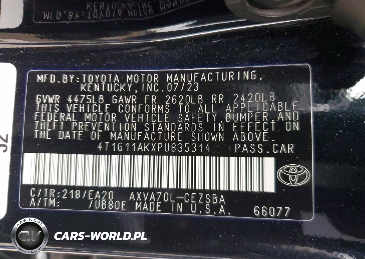 2023 Toyota Camry Se Night Shade VIN:4T1G11AKXPU835314 - 12
