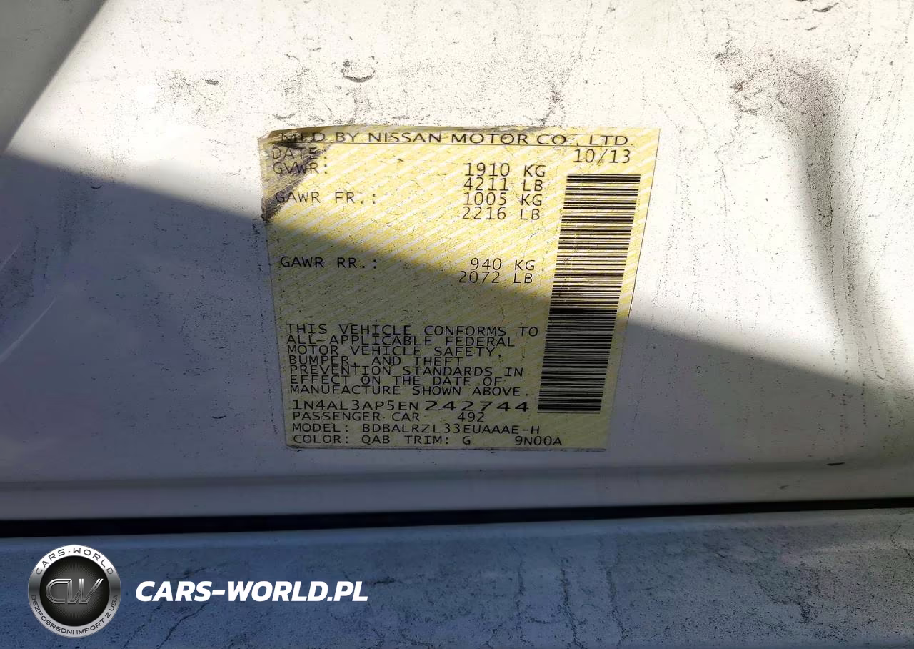 2014 Nissan Altima 2.5 S VIN:1N4AL3AP5EN242744 - 13
