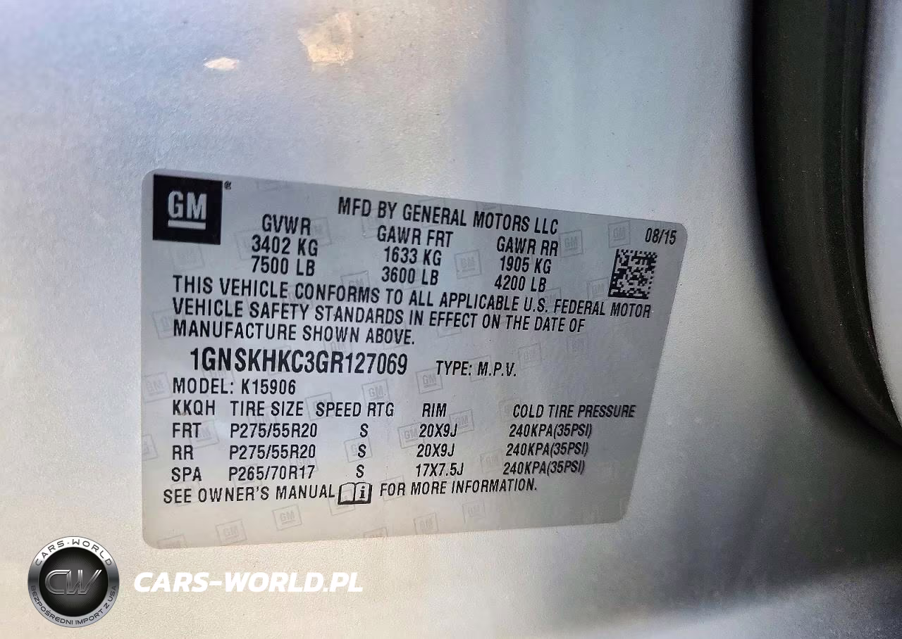 2016 Chevrolet Suburban Lt VIN:1GNSKHKC3GR127069 - 13