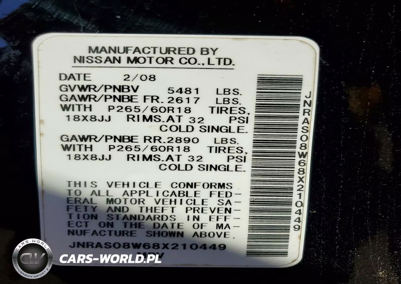 2008 Infiniti Fx35 Base VIN:JNRAS08W68X210449 - 13