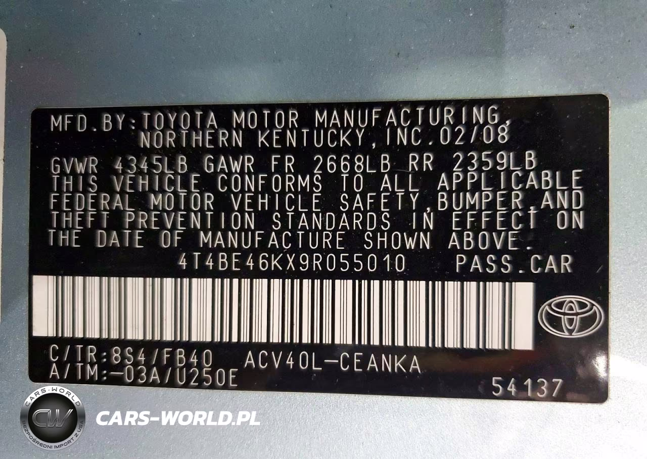 2009 Toyota Camry Le VIN:4T4BE46KX9R055010 - 12