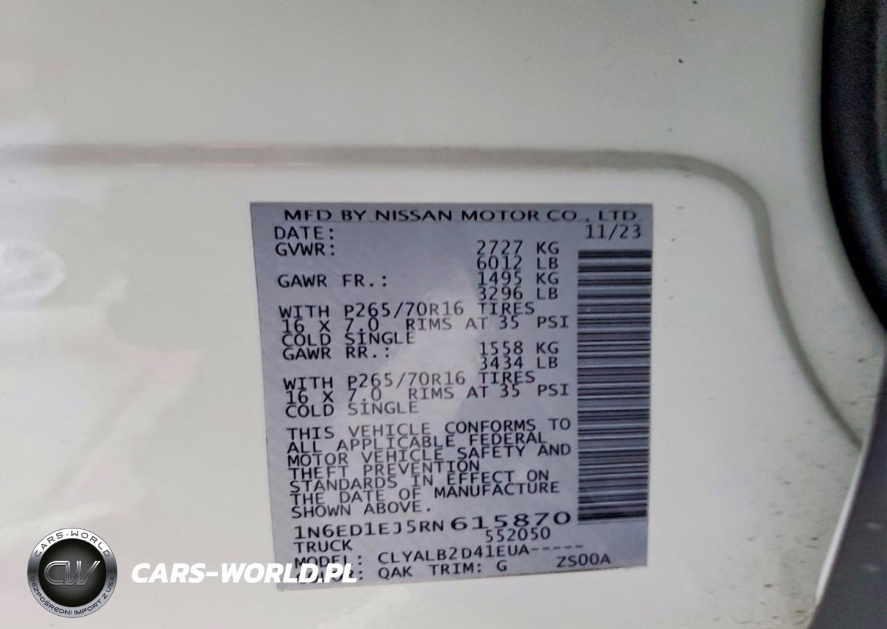 2024 Nissan Frontier S VIN:1N6ED1EJ5RN615870 - 12