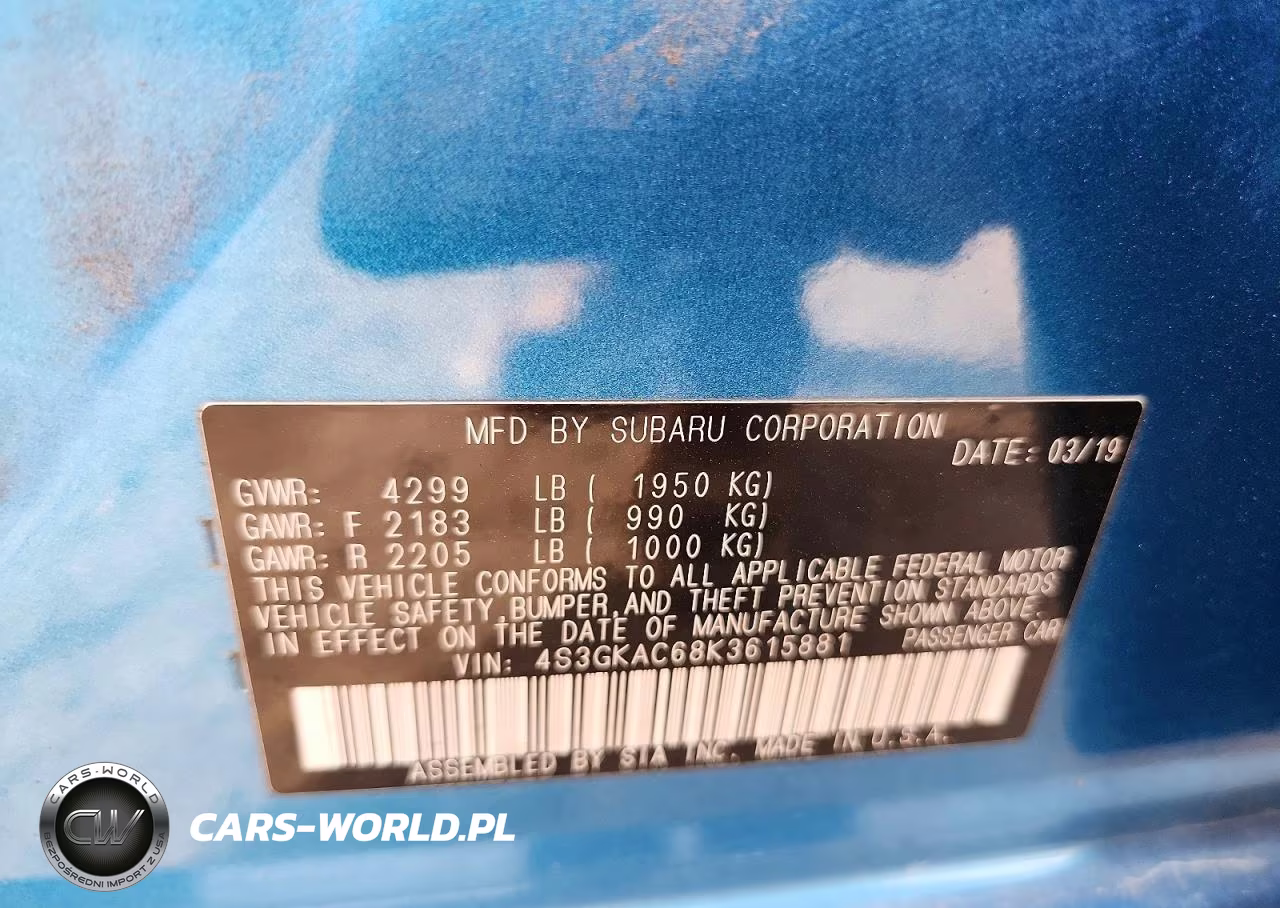 2019 Subaru Impreza Premium VIN:4S3GKAC68K3615881 - 12