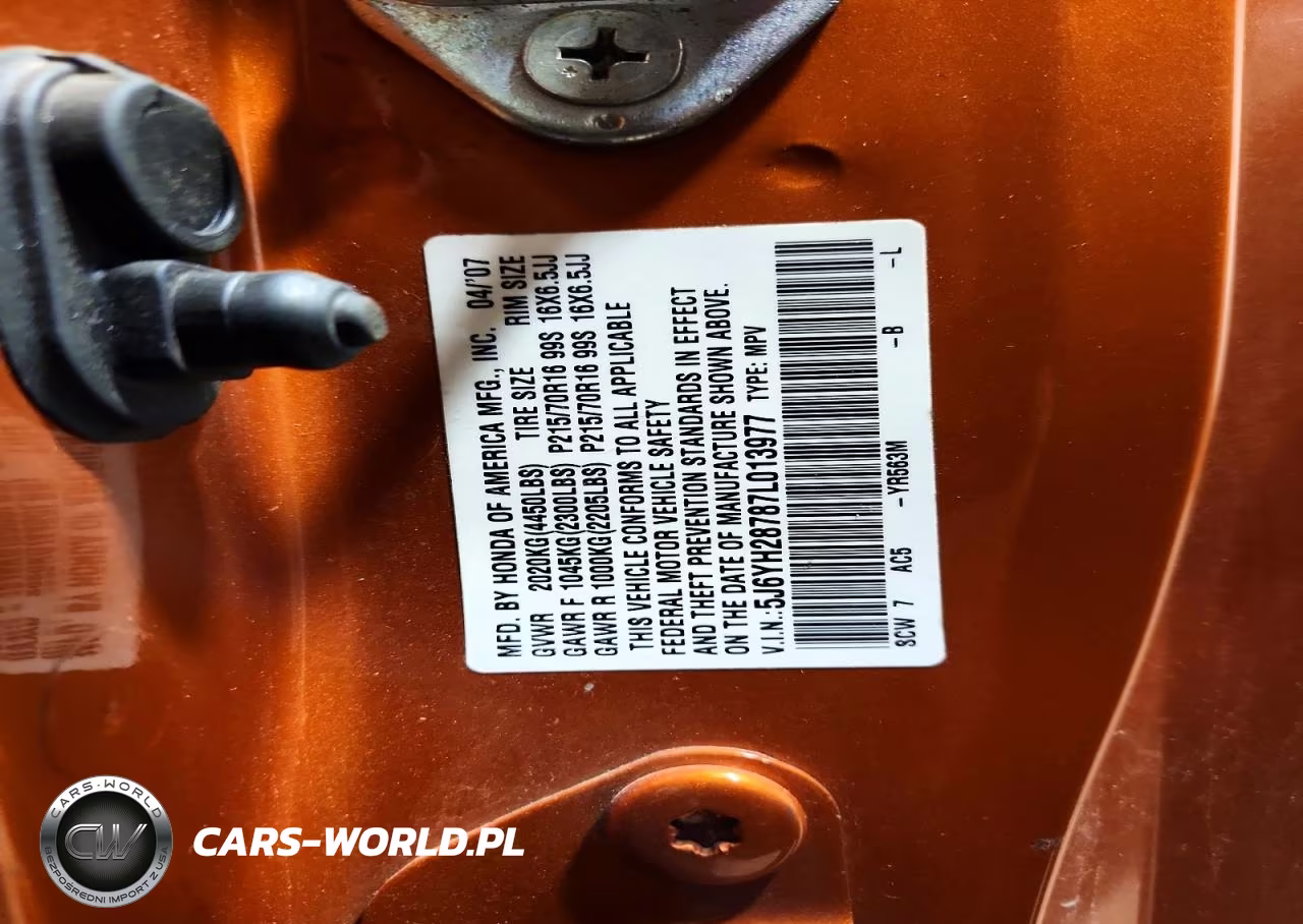 2007 Honda Element Ex VIN:5J6YH28787L013977 - 12