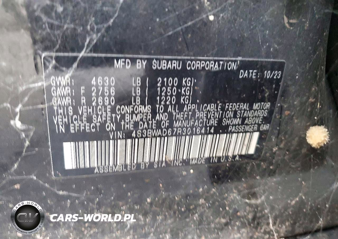 2024 Subaru Legacy Premium VIN:4S3BWAD67R3016414 - 12
