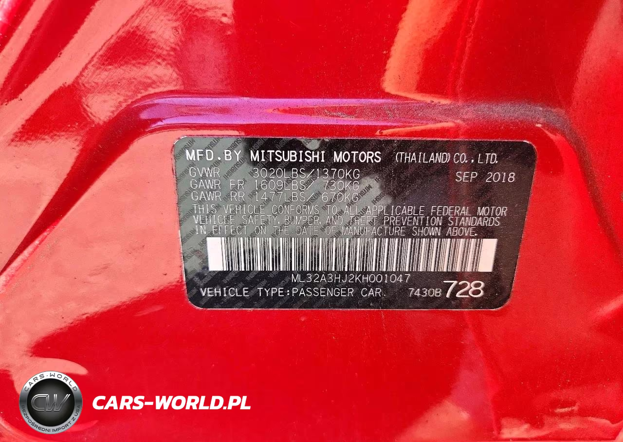 2019 Mitsubishi Mirage Es VIN:ML32A3HJ2KH001047 - 12