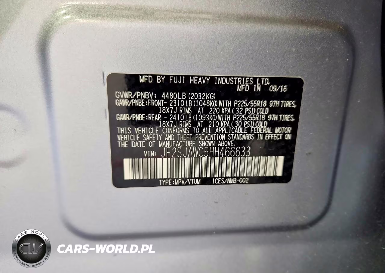 2017 Subaru Forester 2.5I Touring VIN:JF2SJAWC5HH466633 - 13