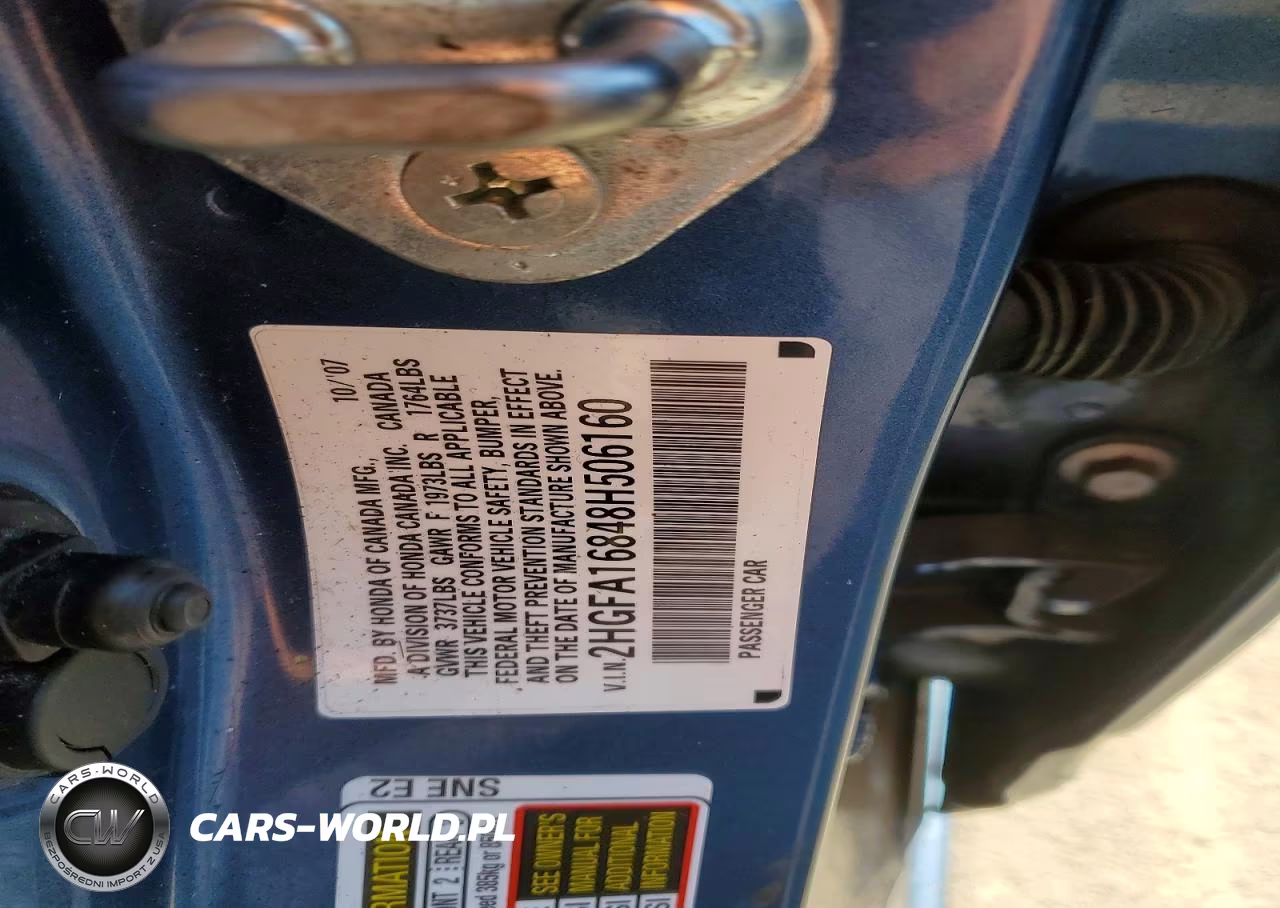 2008 Honda Civic Ex VIN:2HGFA16848H506160 - 13