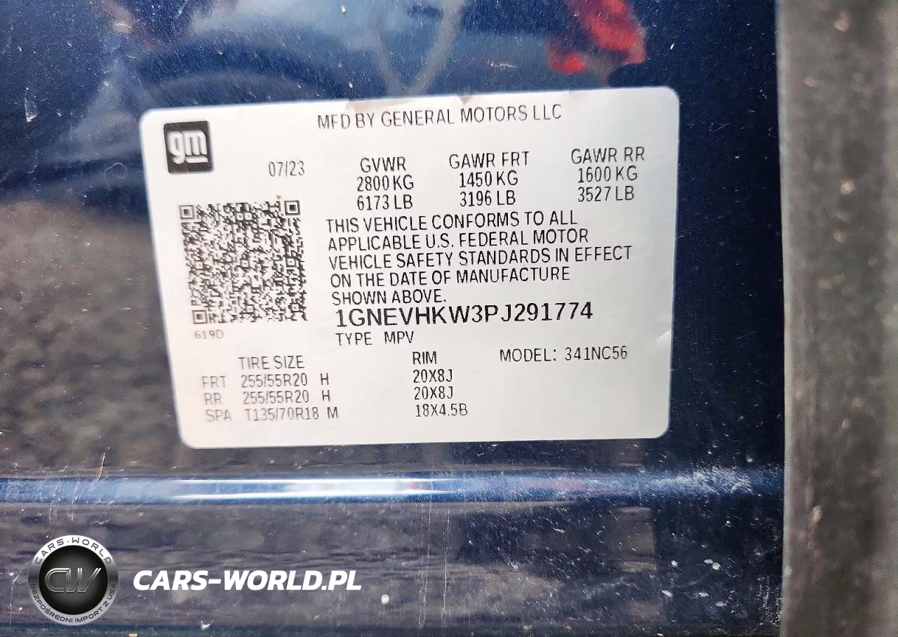 2023 Chevrolet Traverse Lt VIN:1GNEVHKW3PJ291774 - 14